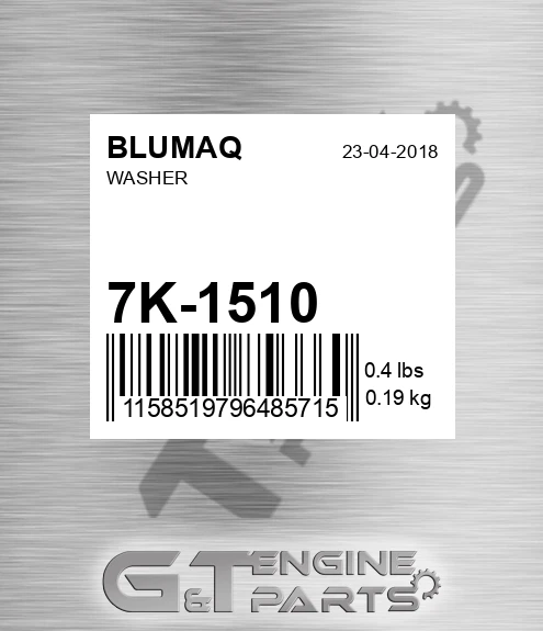 7K-1510 Washer for BLUMAQ