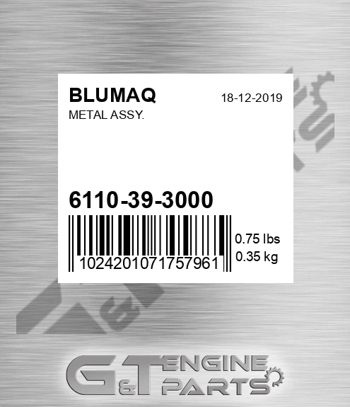6110-39-3000 Metal Assy. for BLUMAQ