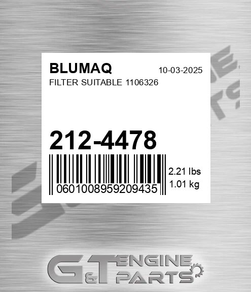 212-4478 Filter Suitable 1106326
