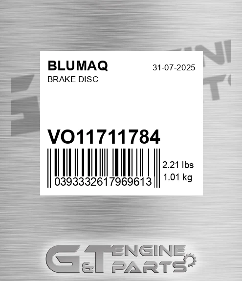VO11711784 Brake Disc for BLUMAQ