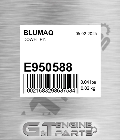 E950588 BLUMAQ Dowel Pin