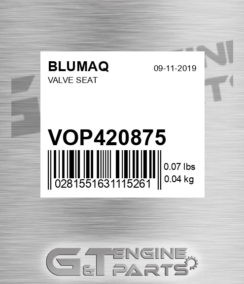 VOP420875 Valve Seat for BLUMAQ