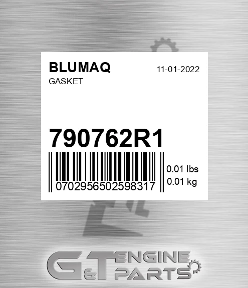 790762R1 Gasket for BLUMAQ