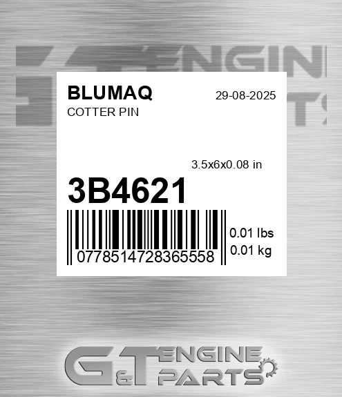 3B-4621 Cotter Pin for BLUMAQ