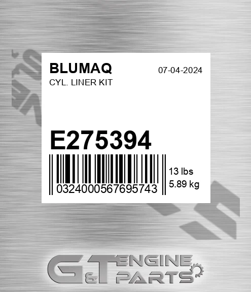 E275394 BLUMAQ Cyl. Liner Kit