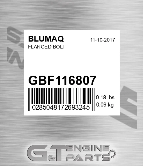 GBF116807 Flanged Bolt for BLUMAQ