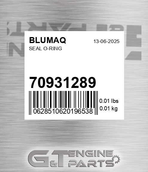 70931289 Seal O-ring