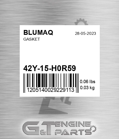 42Y-15-H0R59 Gasket for BLUMAQ