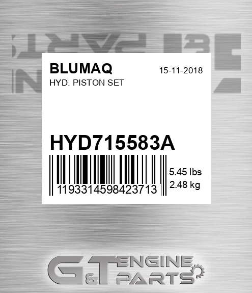 HYD715583A Hyd. Piston Set for BLUMAQ