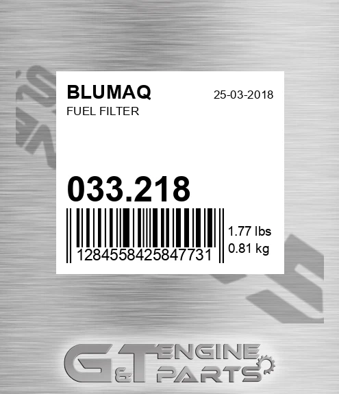 033.218 Fuel Filter for BLUMAQ