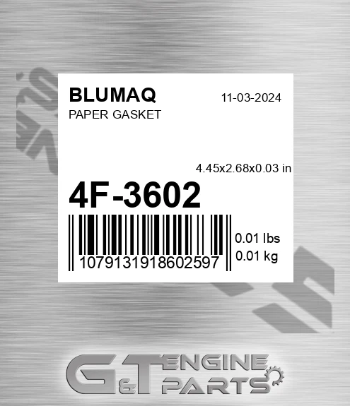4F-3602 BLUMAQ Paper Gasket