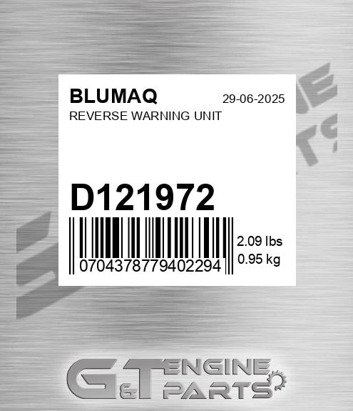 D121972 Reverse Warning Unit