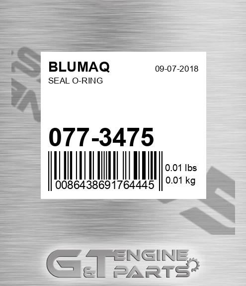 077-3475 Seal O-ring for BLUMAQ