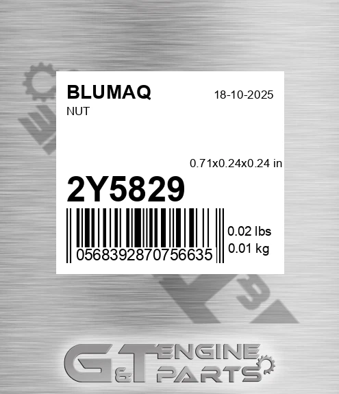 2Y-5829 Nut for BLUMAQ