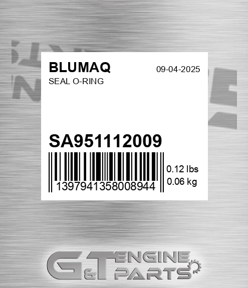 SA951112009 Seal O-ring for BLUMAQ