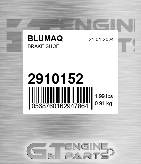 2910152 Brake Shoe for BLUMAQ