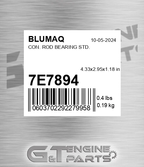 7E-7894 Con. Rod Bearing Std. for BLUMAQ
