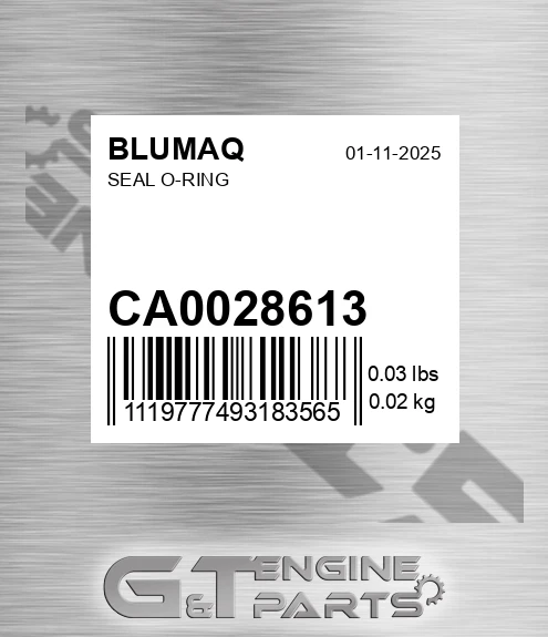 CA0028613 Seal O-ring