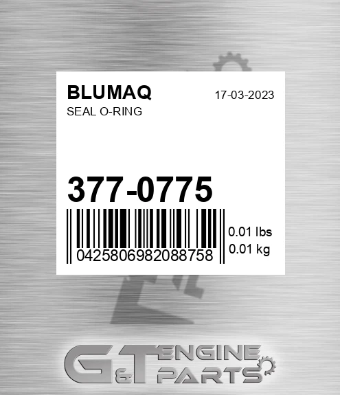 377-0775 Seal O-ring for BLUMAQ