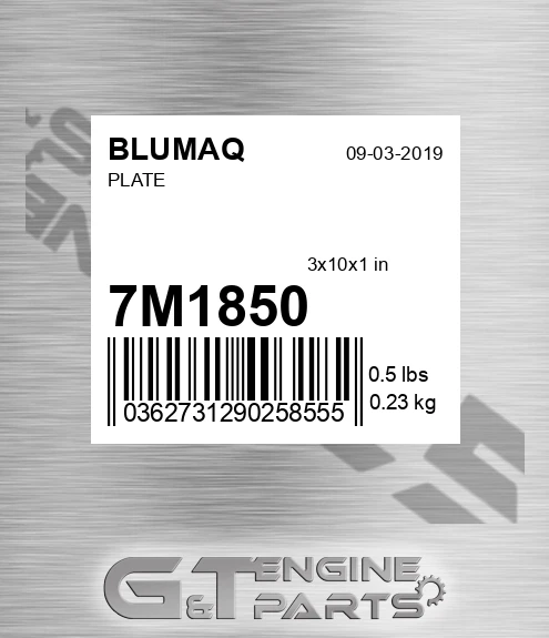 7M-1850 Plate for BLUMAQ