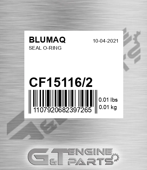 CF15116/2 Seal O-ring