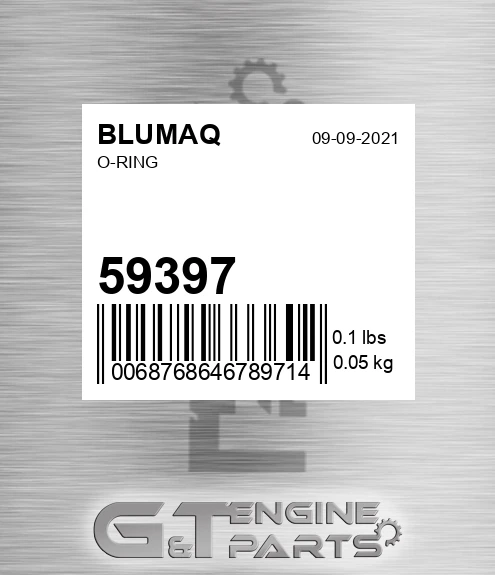 59397 O-ring for BLUMAQ