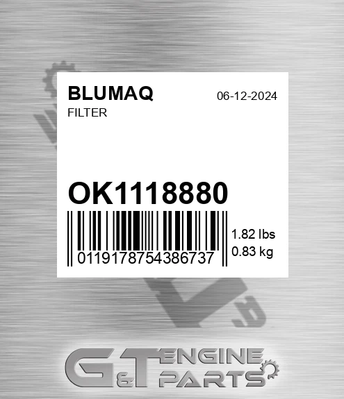 OK1118880 Filter for BLUMAQ