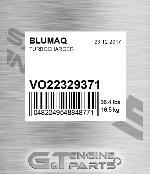 VO22329371 Turbocharger for BLUMAQ