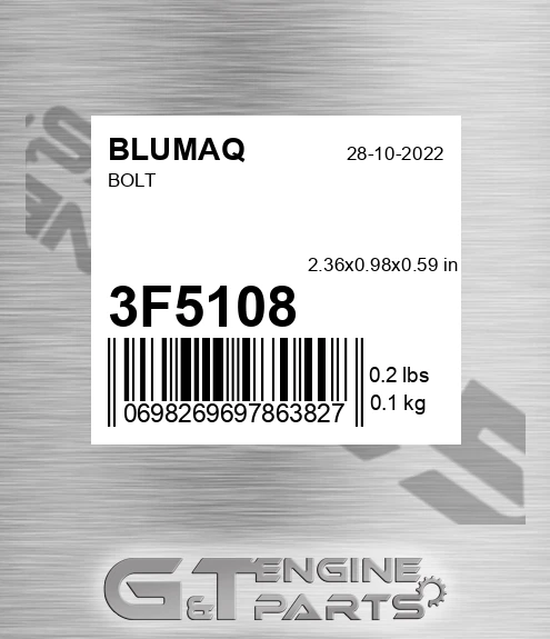 3F-5108 Bolt for BLUMAQ