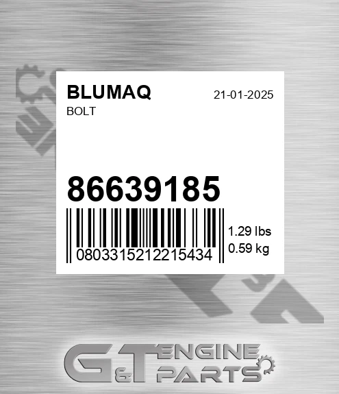 86639185 Bolt
