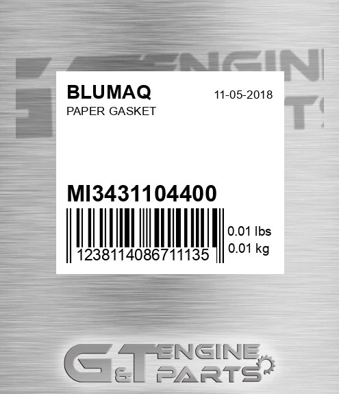 MI34311-04400 Paper Gasket for BLUMAQ
