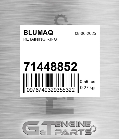 71448852 Retaining Ring
