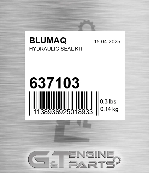 637103 Hydraulic Seal Kit