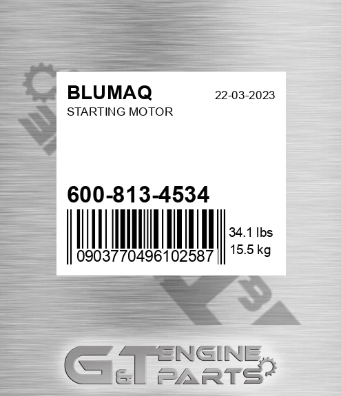 600-813-4534 Starting Motor for BLUMAQ