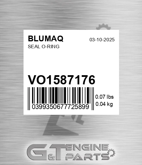 VO1587176 Seal O-ring for BLUMAQ