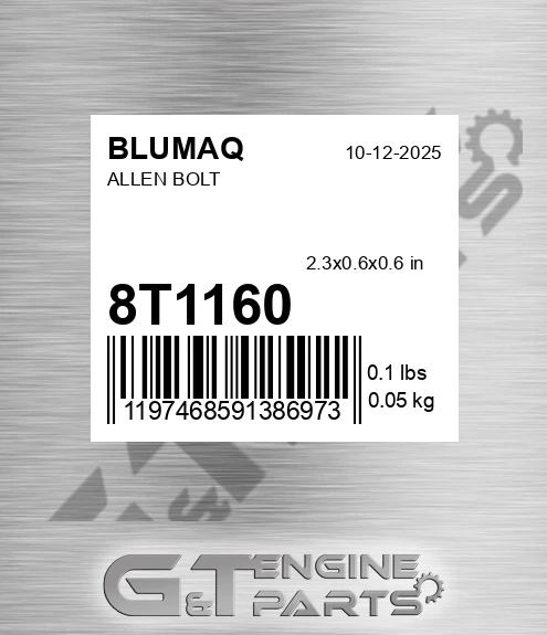 8T-1160 Allen Bolt for BLUMAQ