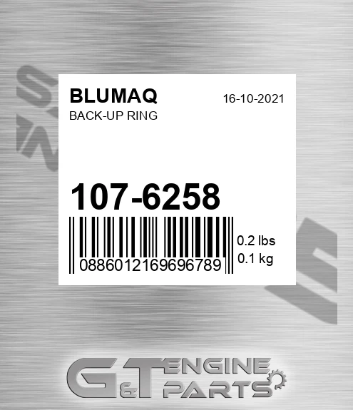 107-6258 Back-up Ring for BLUMAQ
