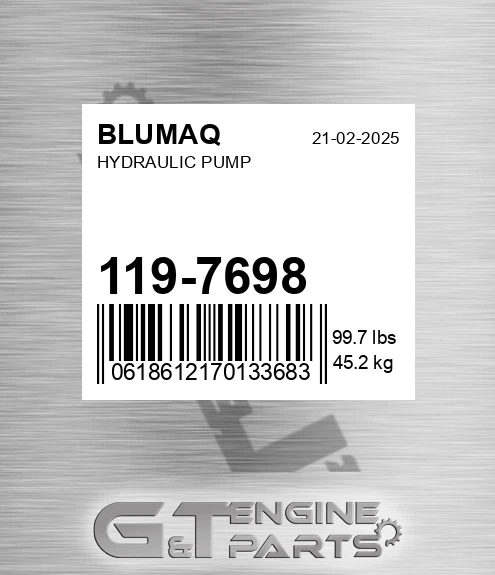119-7698 Hydraulic Pump for BLUMAQ