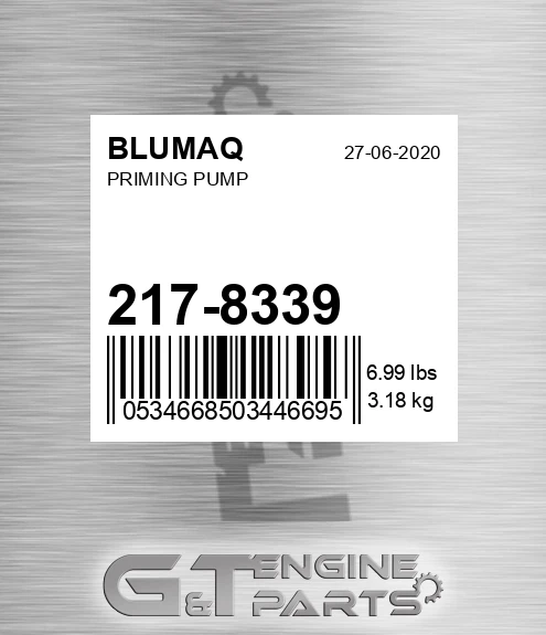 217-8339 Priming Pump for BLUMAQ
