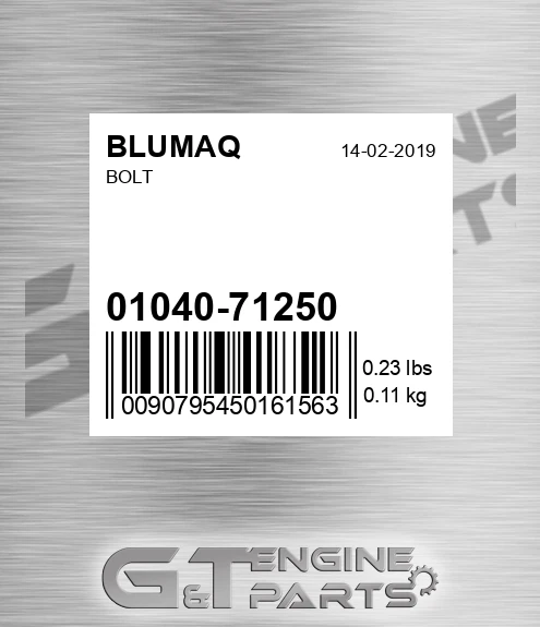 01040-71250 Bolt for BLUMAQ