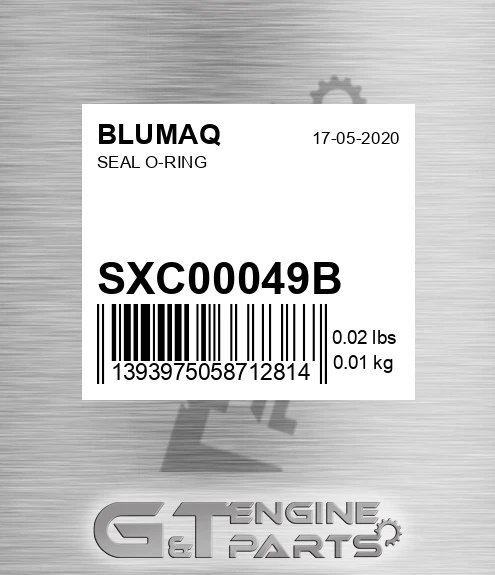 SXC00049B Seal O-ring for BLUMAQ