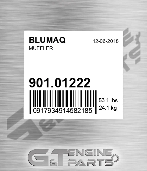 901.01222 Muffler for BLUMAQ