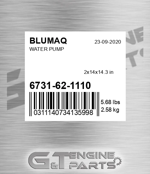 6731-62-1110 Water Pump