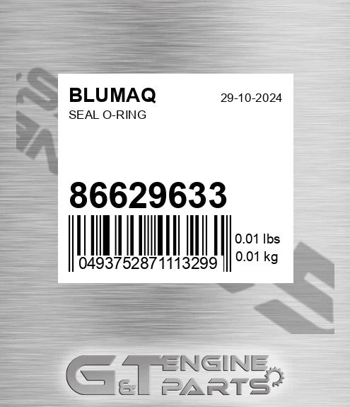 86629633 Seal O-ring