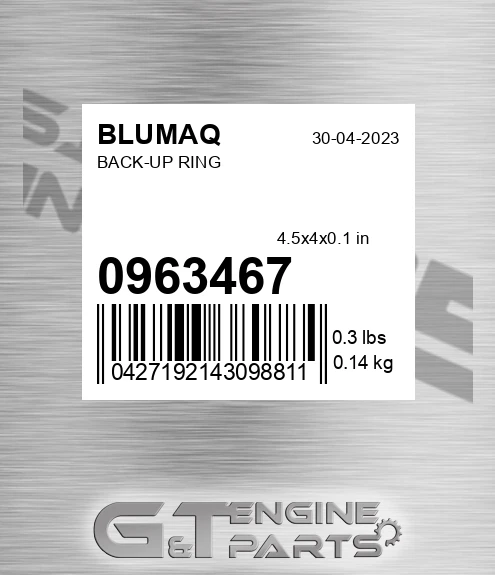 096-3467 Back-up Ring for BLUMAQ