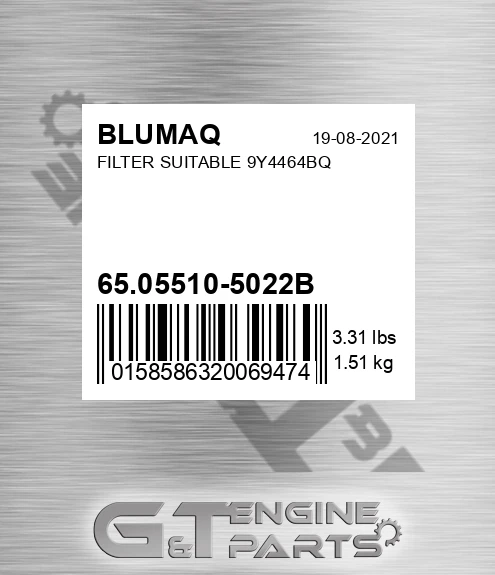 65.05510-5022B Filter Suitable 9y4464bq for BLUMAQ