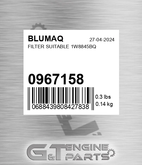 096.7158 Filter Suitable 1w8845bq for BLUMAQ
