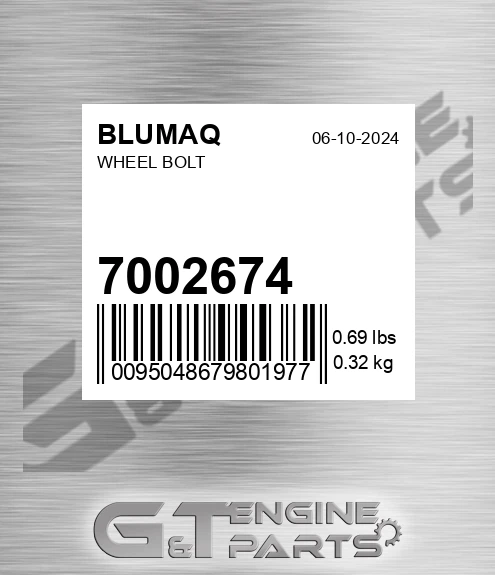 7002674 Wheel Bolt for BLUMAQ