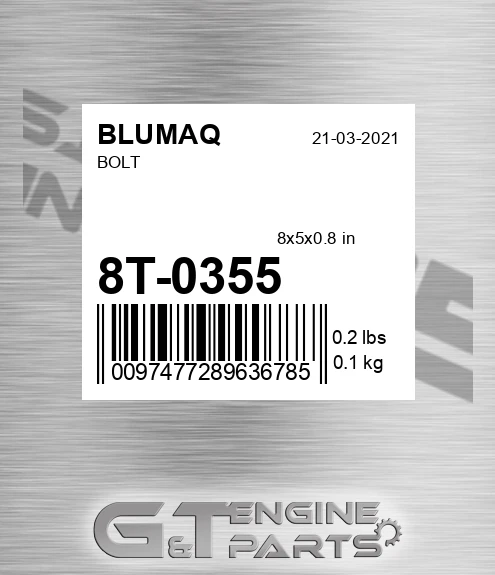 8T-0355 Bolt