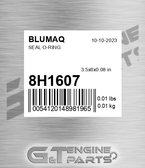 8H-1607 Seal O-ring for BLUMAQ